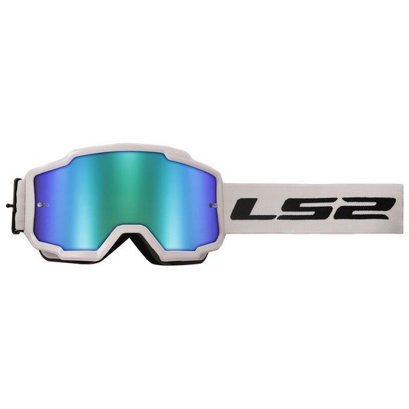 Masque cross LS2 CHARGER GREEN IRID.VISOR 2024 - BlancRef : LS0943 / 7202011002
