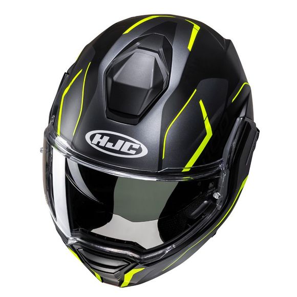Casque modulable HJC I100 - LORIX - Noir / JauneRef : HJ1131