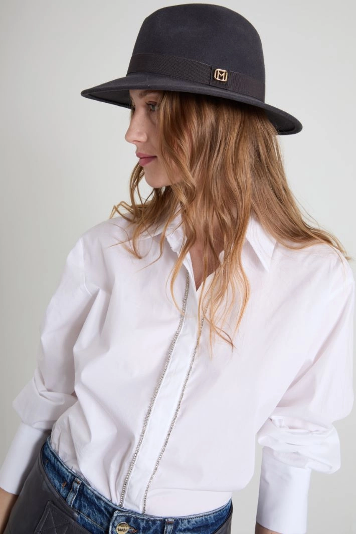 Wool felt fedora - ANTHRACITE