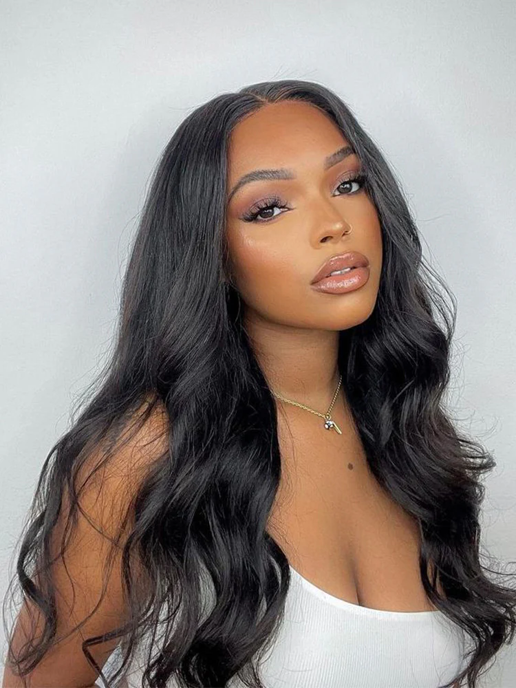 Ophirawig Veralux? Blend Human Hair Middle Part Loose Wave Wig Glueless Ready to Wear Blend Hair Wig