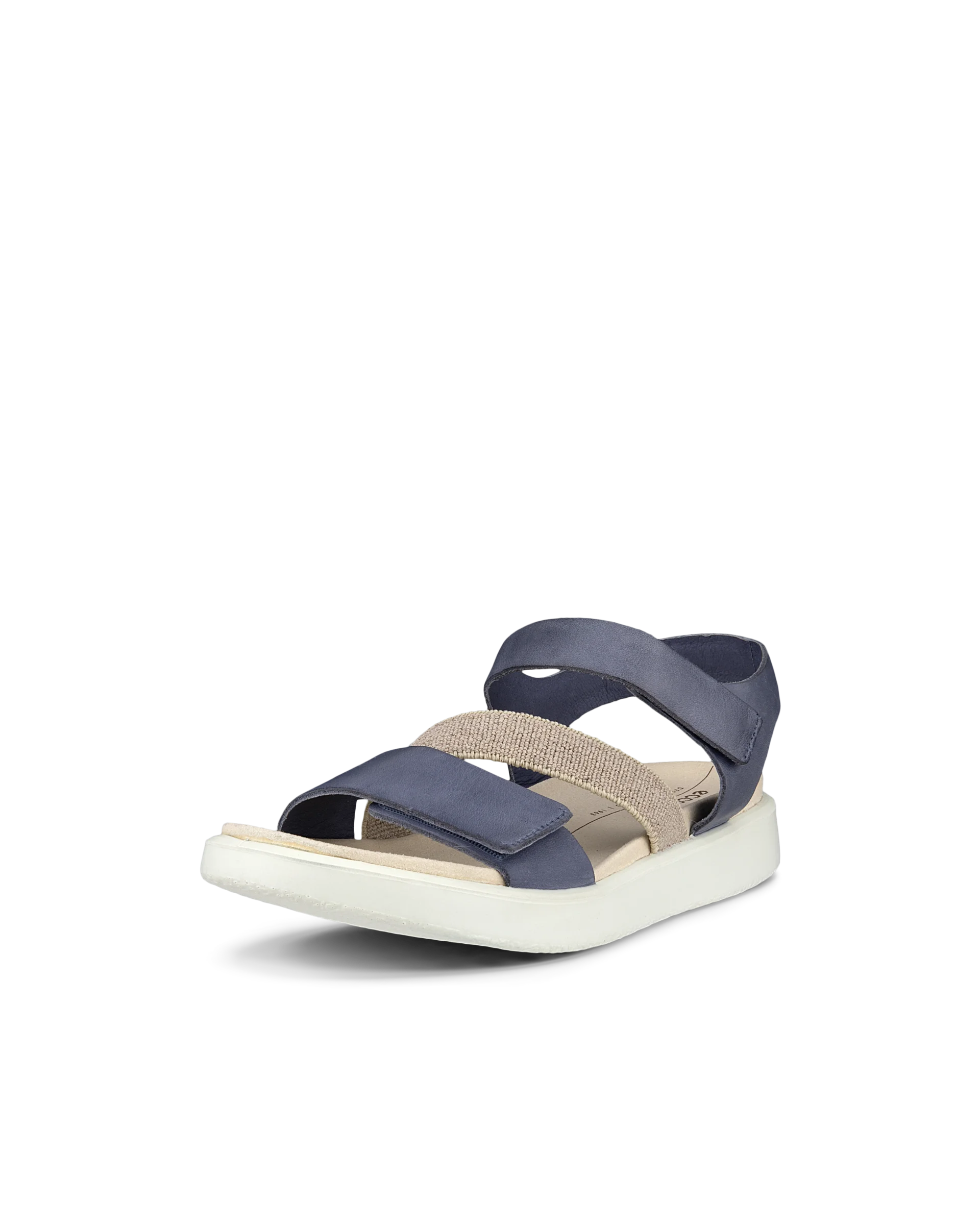 ECCO FLOWT W Damen Flache Nubuksandale Blau