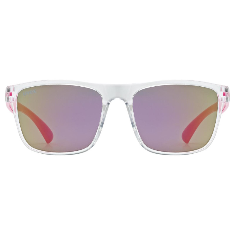 Uvex rookie Kids Glasses - clear-pink/mirror pink
