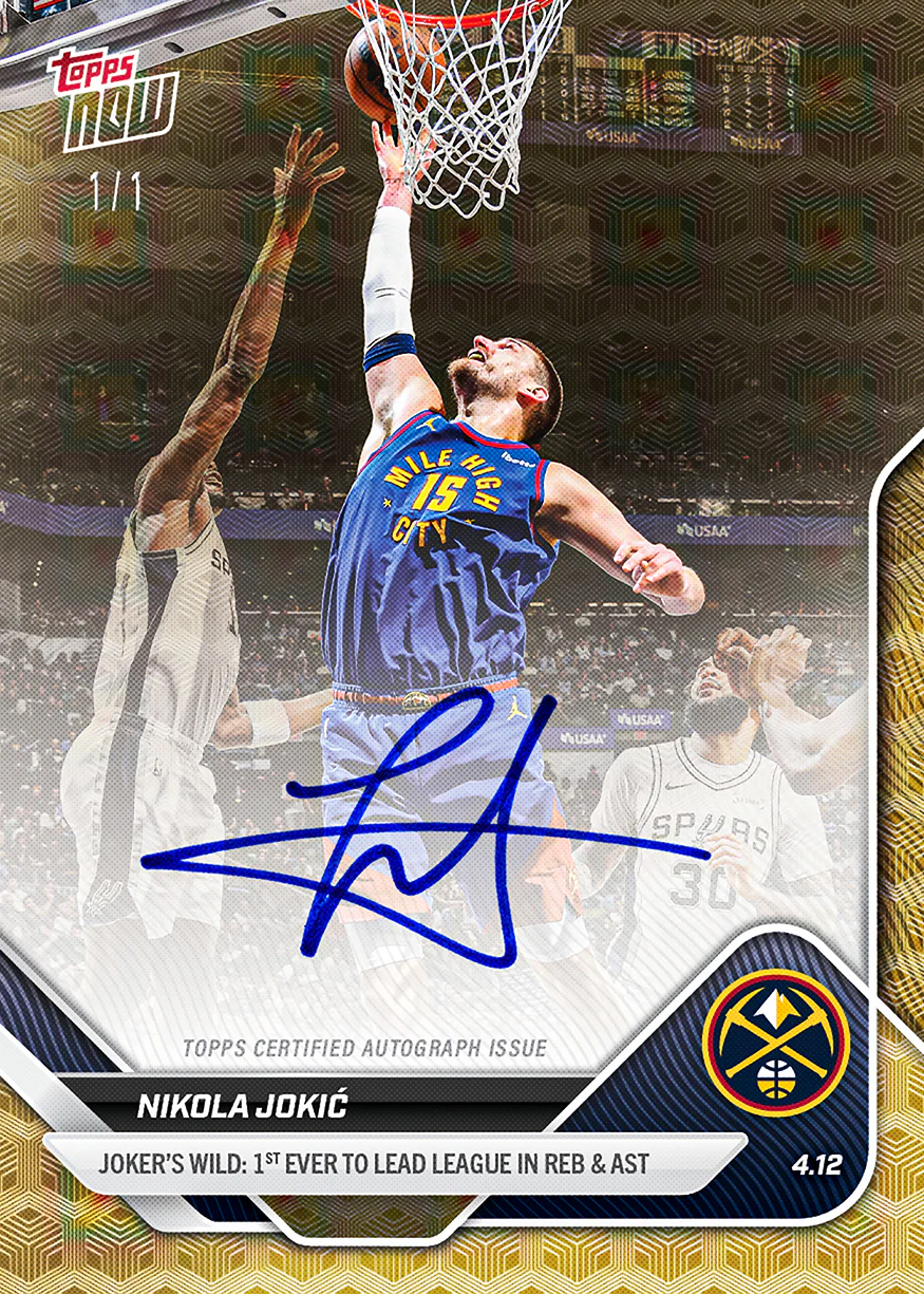 Nikola Jokić - 2025-26 NBA Topps NOW® - Card 255 - PR: 5116