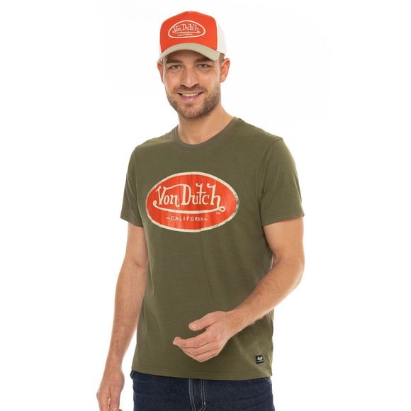 Short sleeve t -shirt Von Dutch AARON - green / orangeRef: VDH0250