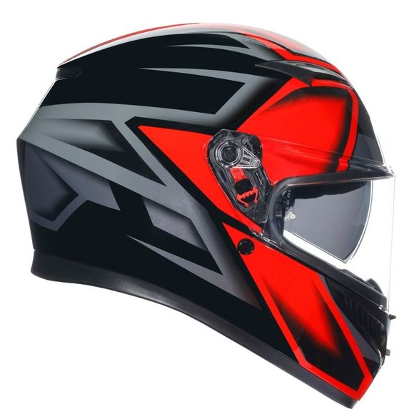 Casque intégral AGV K3 - COMPOUND - Noir / RougeRef : AG1018-C989