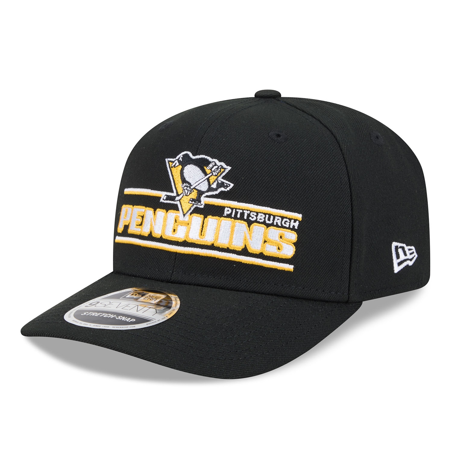 Pittsburgh Penguins NHL Stated 9SEVENTY Stretch-Snap Cap Black