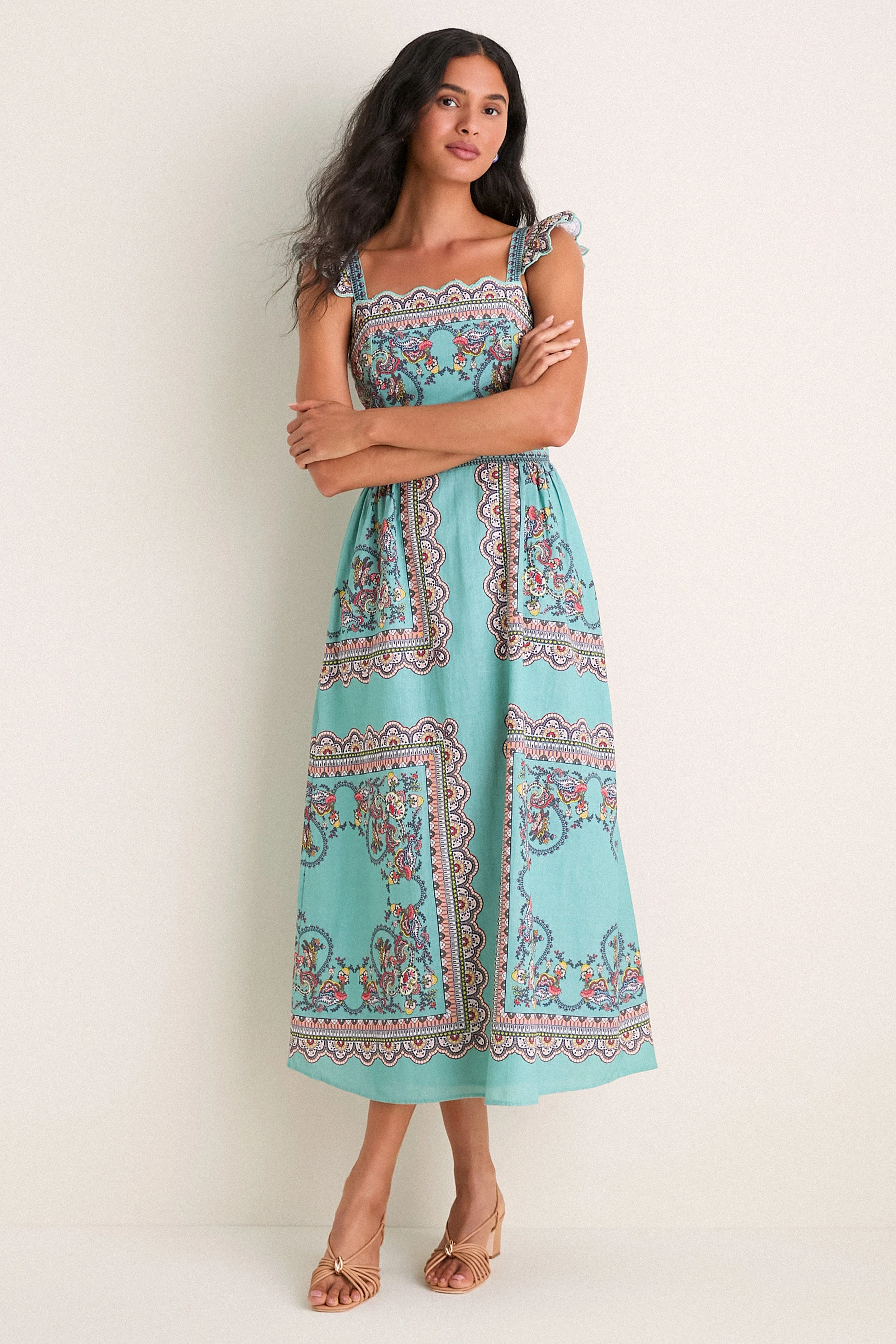 Bleura Print Veronique Midi Dress