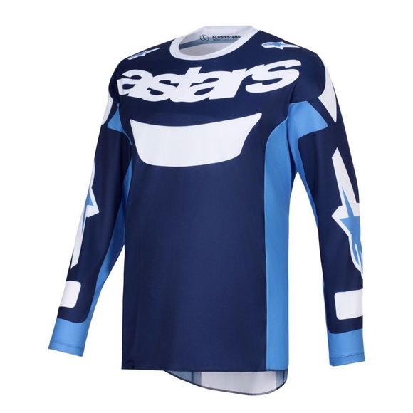 Maillot cross Alpinestars RACER - RIWAY 2025 - Bleu / BlancRef : AP4025