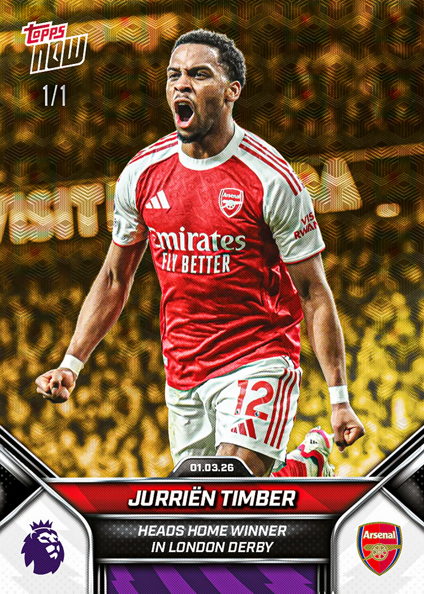 Jurriën Timber - 2025-26 Premier League Topps NOW® - Card 149