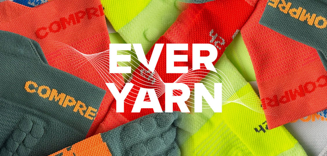 Pro Racing Socks V4.0 Trail - Everyarn Silver Pine/Orange