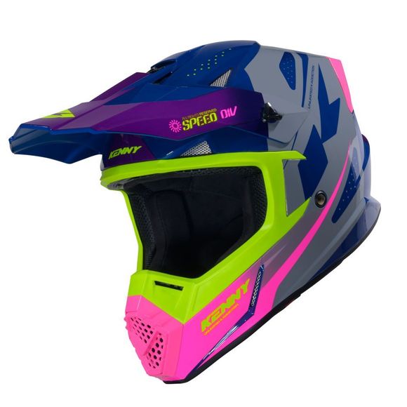 Casque cross Kenny TRACK GRAPHIC KID 2025 - Violet / RoseRef : KE2979