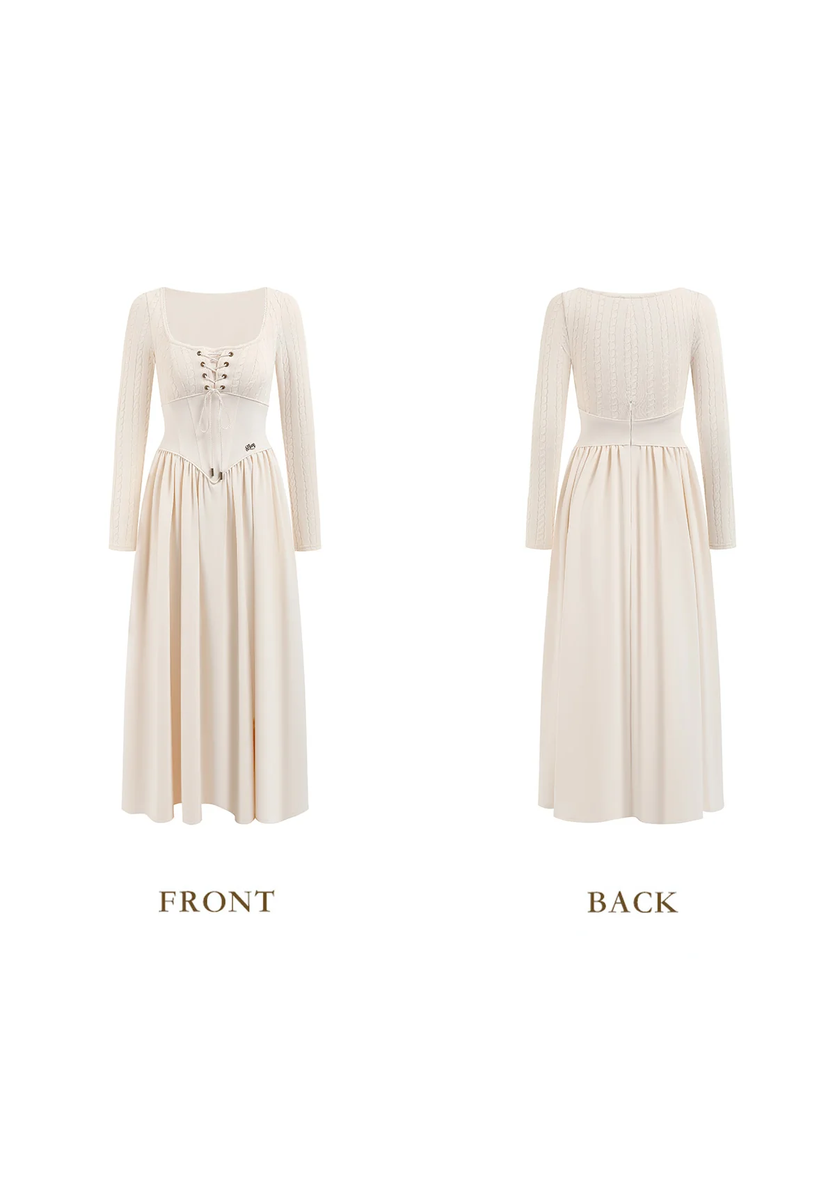 Courtyard Rendezvous Knit Dress (White)