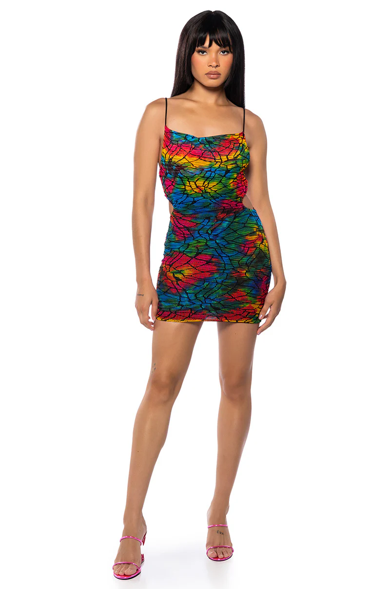 Know No Better Print Mini Dress