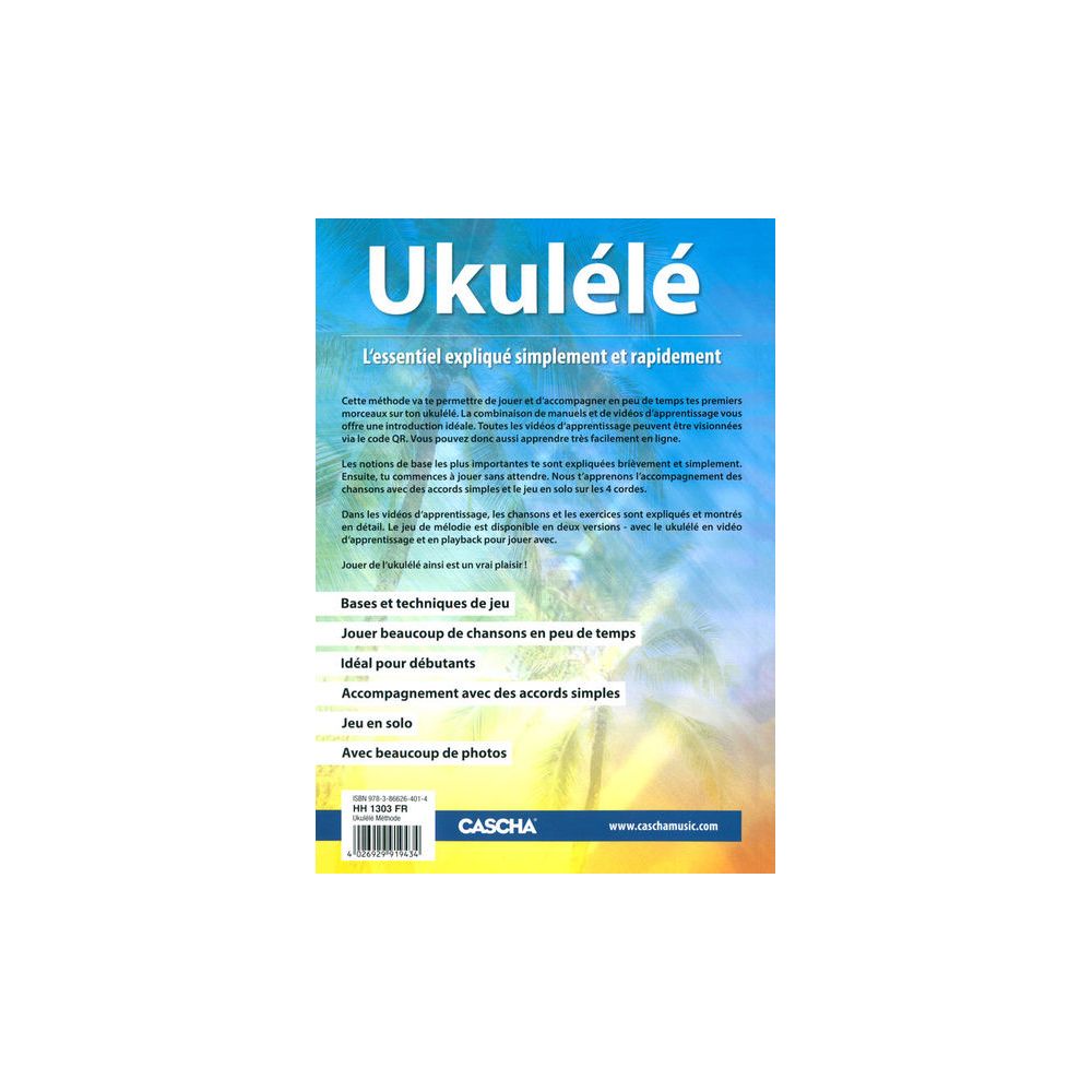 Cascha Ukulélé – Apprendre rapidement – Thomann Ireland