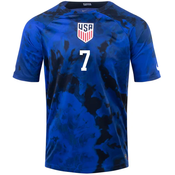 United States Gio Reyna Away Jersey 22/23 (Bright Blue/White)