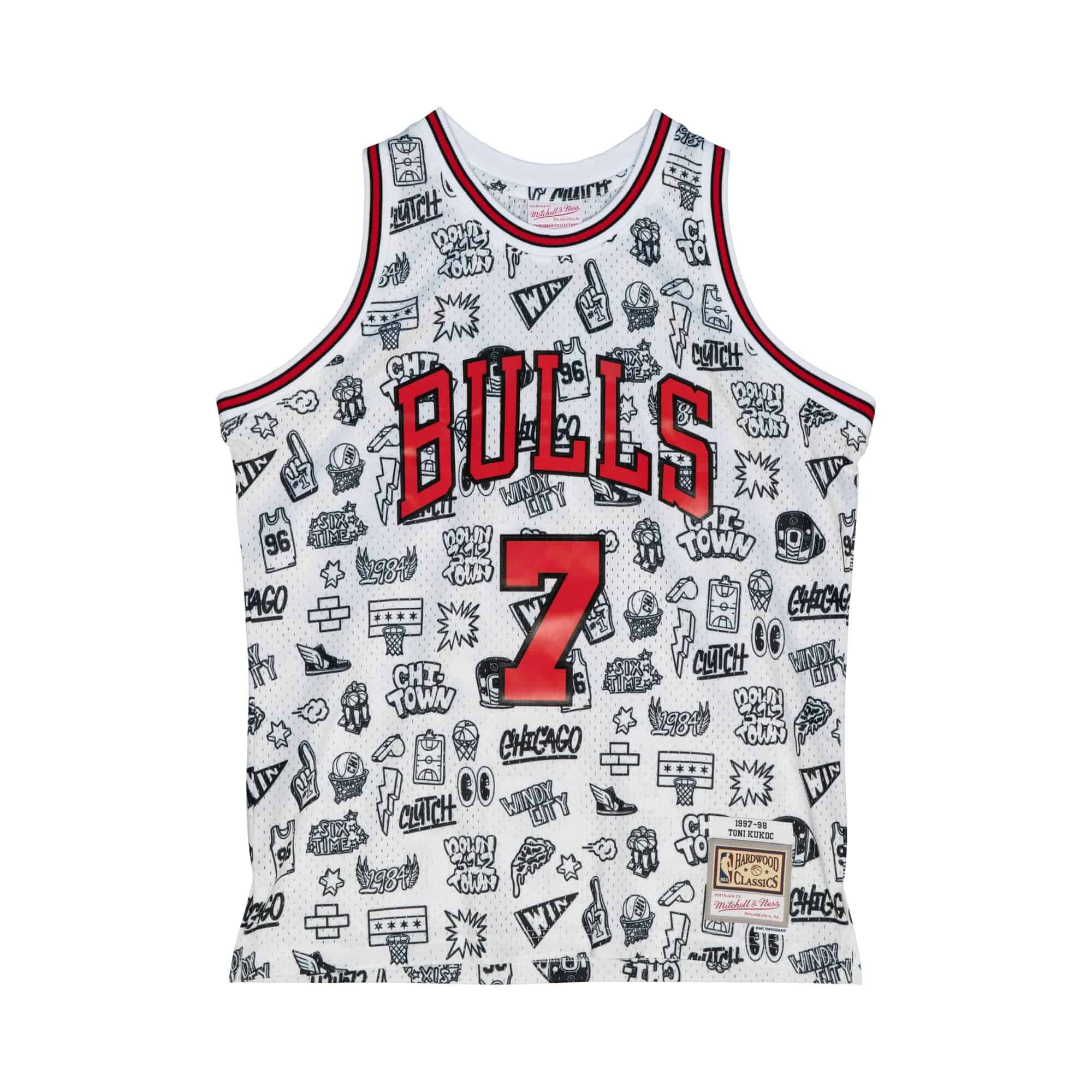 Toni Kukoč #7 Chicago Bulls Doodle Mitchell & Ness Swingman NBA Jersey