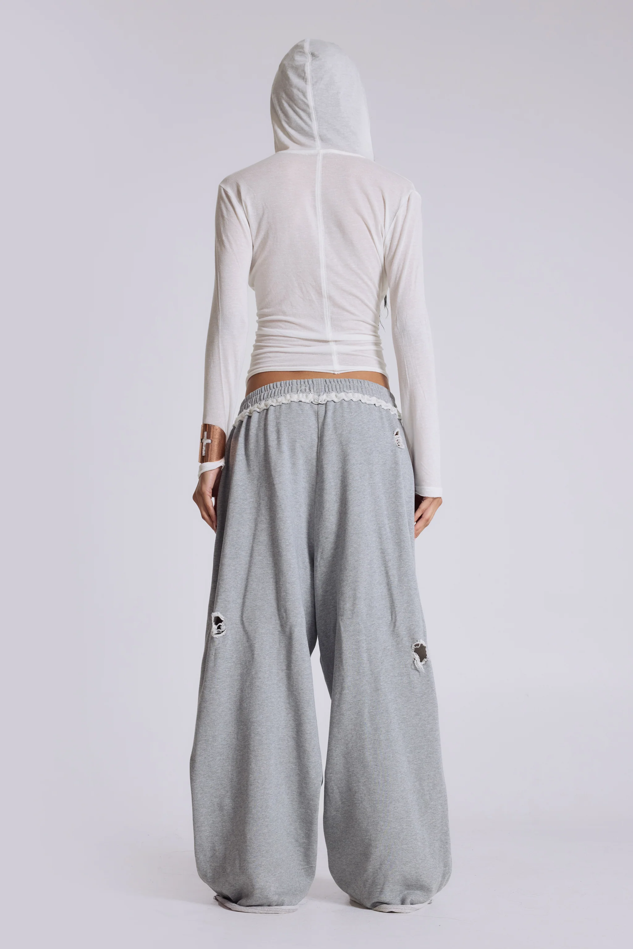 White Marl Mist Hoodie
