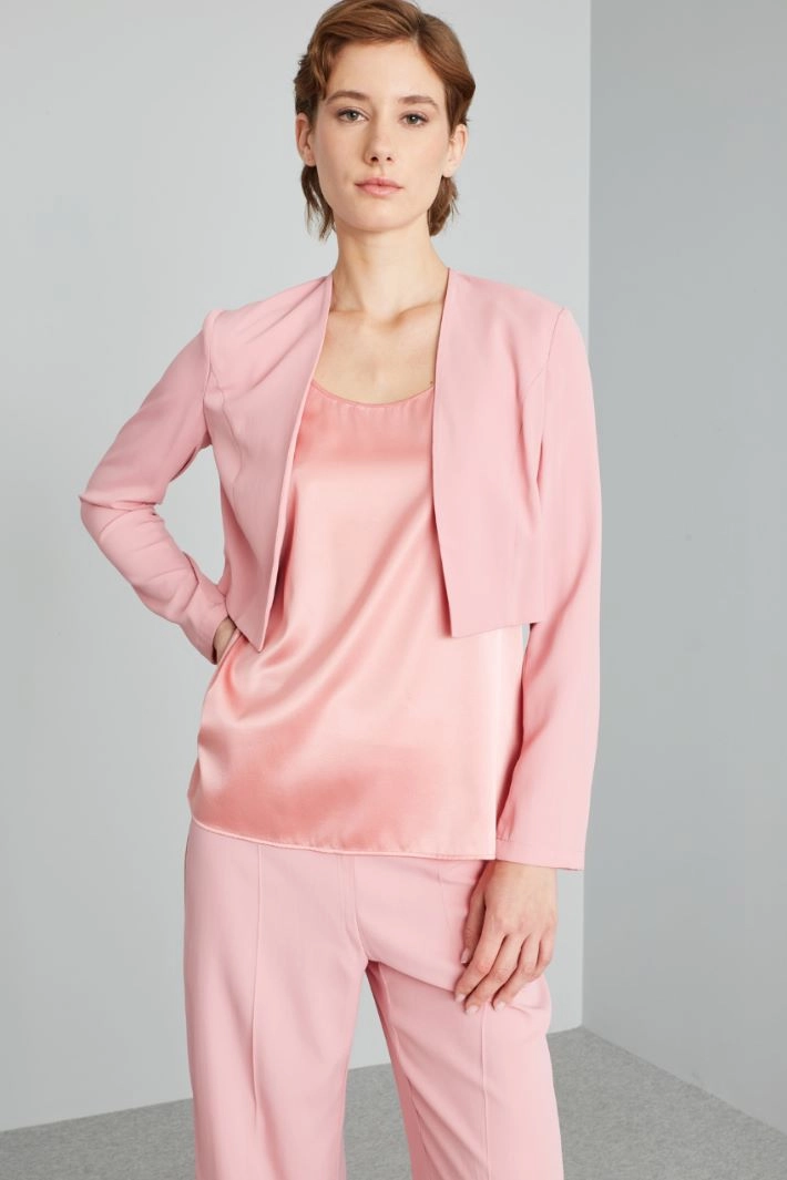 Envers satin bolero jacket - PINK