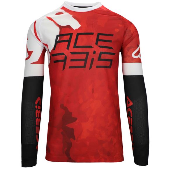 Maillot cross Acerbis J-WINDY VENT WATERMARK 2025 - Rouge / BlancRef : AE5394