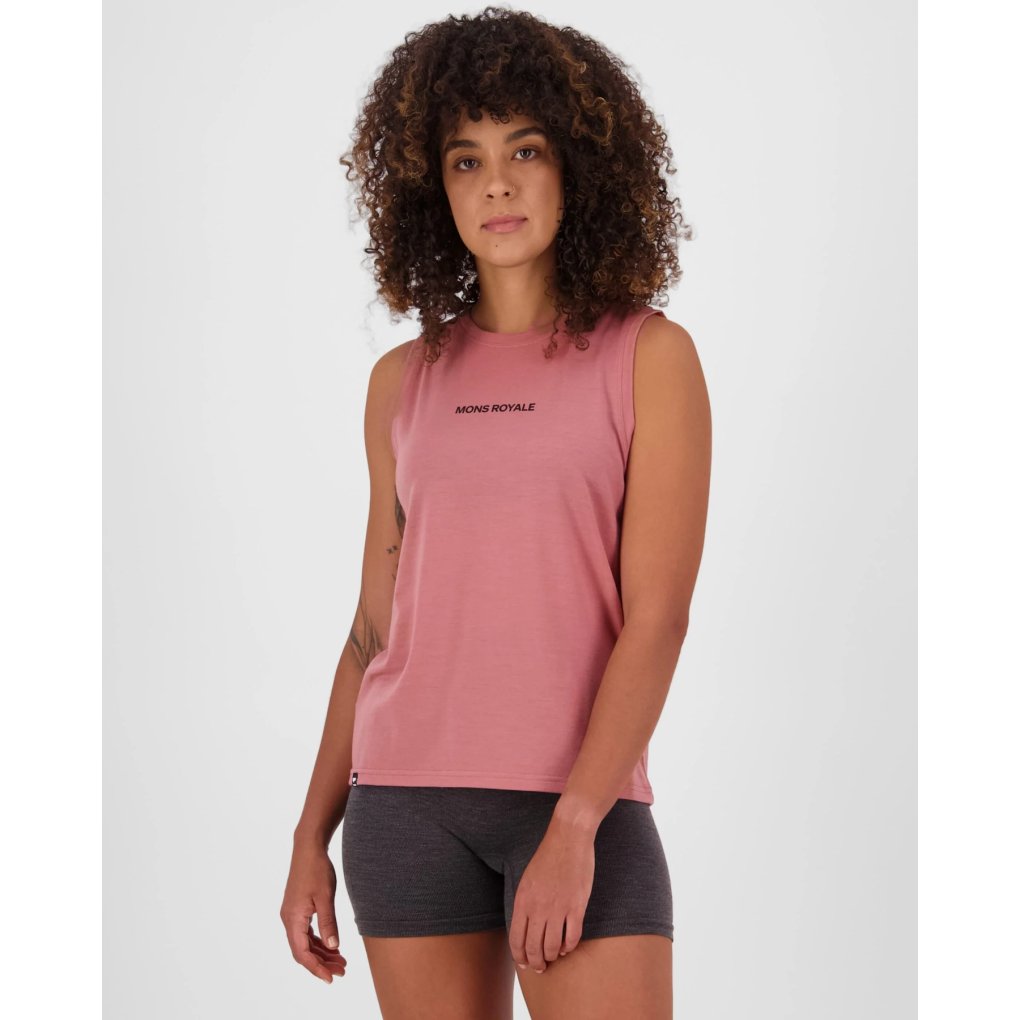 Mons Royale Icon Merino Tank Women - canyon rose