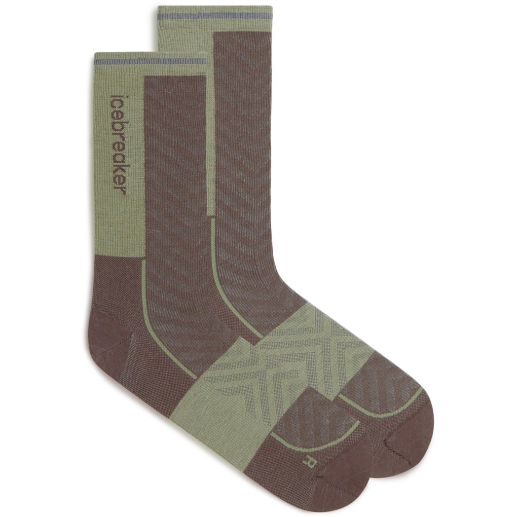 Icebreaker Merino Run+ Ultralight Crew Socks Men - Porcini/Lichen