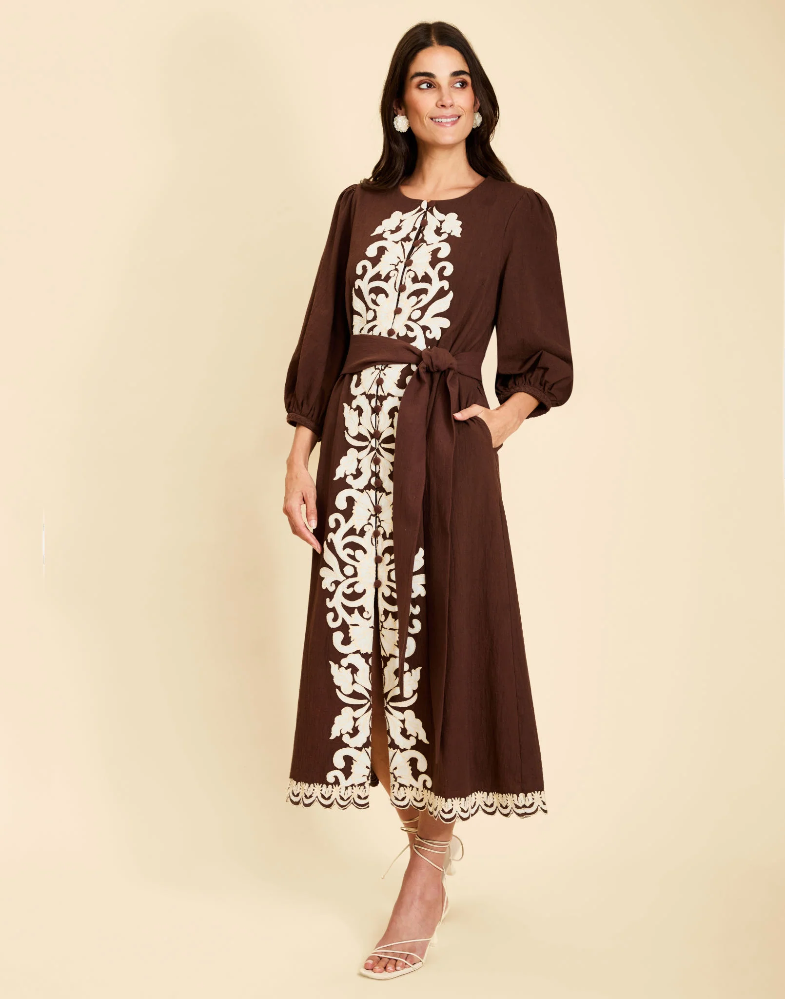 Suzanna Barong Midi Dress