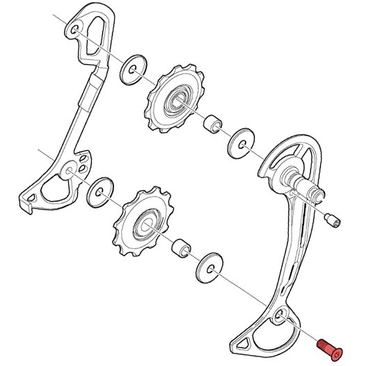 Shimano Tension Bolt for Jockey Wheels Y-53M24000