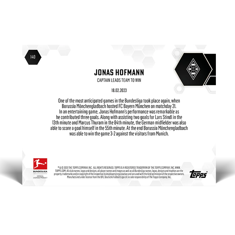 Topps UK - Captain leads team to win - Bundesliga TOPPS NOW® Card #140
