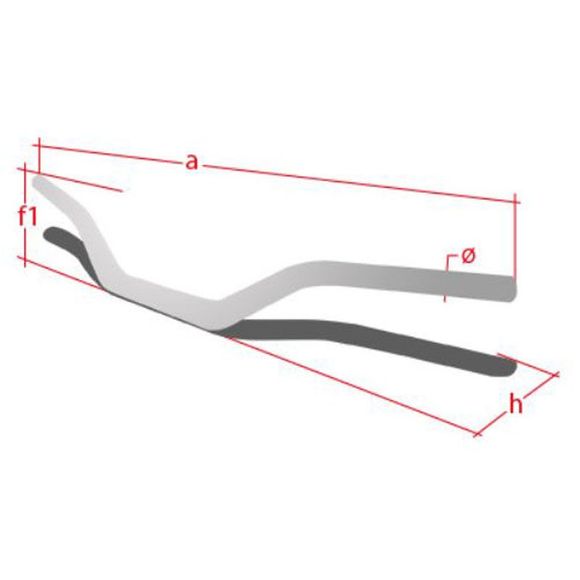 Neken Standard K-Bar Handlebar 28.6mm Universal - WhiteRef: NEK0009