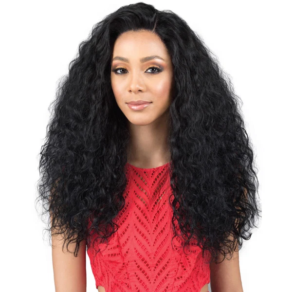 Bobbi Boss 100% Virgin Remy Indiremi Luxury 4x4 Deep lace Front Wig - MHRLF004 NATURAL WAVE 26