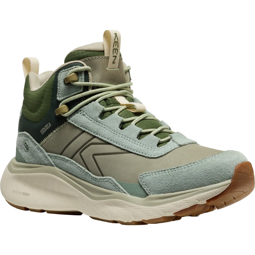 KEEN Leiki Leather Mid Waterproof Shoes Women - Iceberg Green/Bronze Green