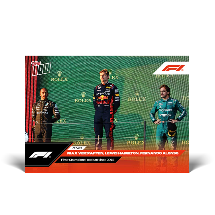 Topps UK - First 'Champions' podium since 2018 - F1 TOPPS NOW® Card #009