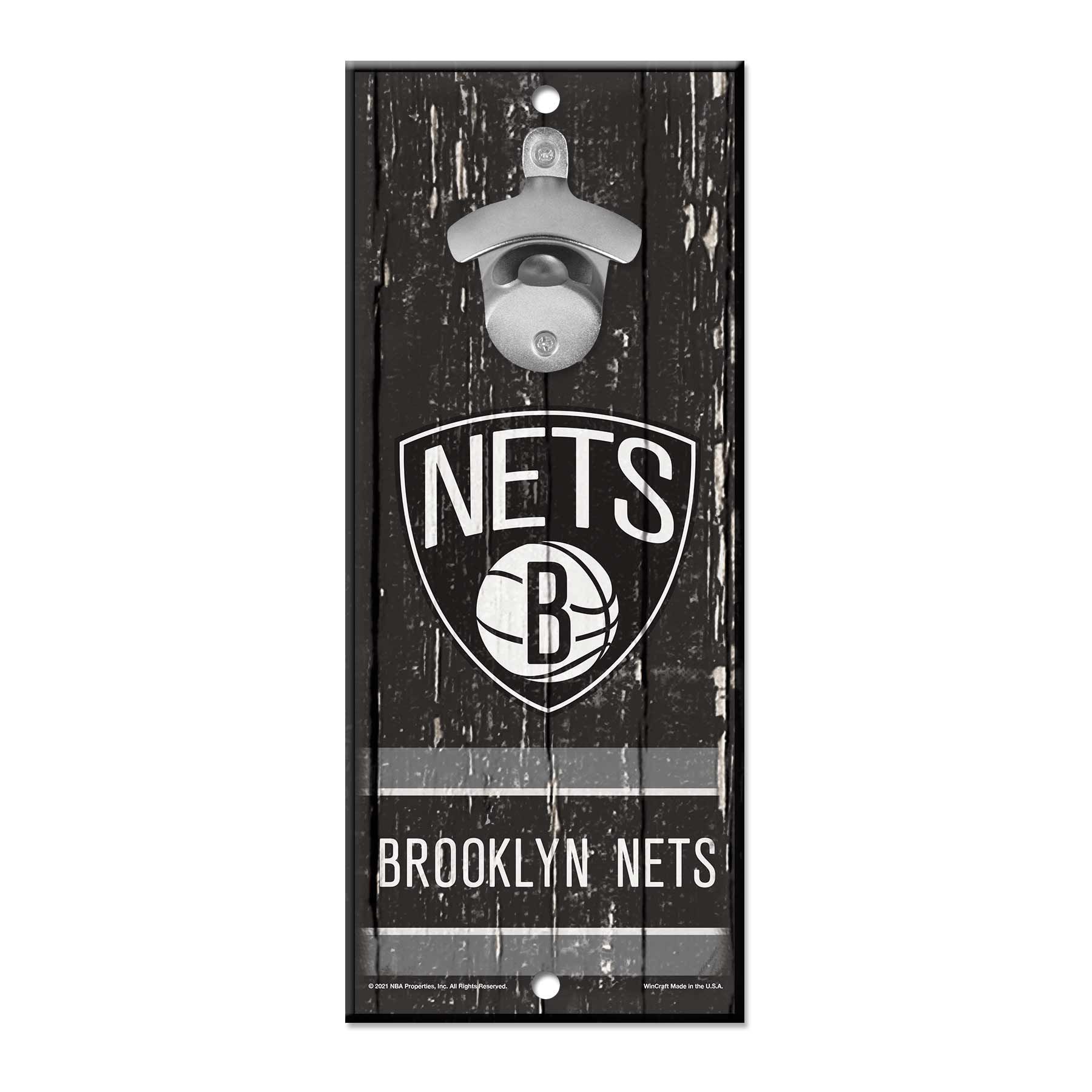 Brooklyn Nets WinCraft NBA Bottle Opener Sign