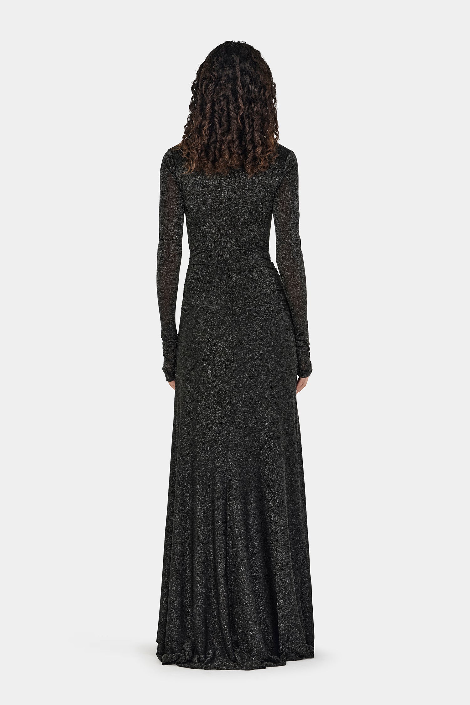 Phoebe Maxi Dress Charcoal Lurex