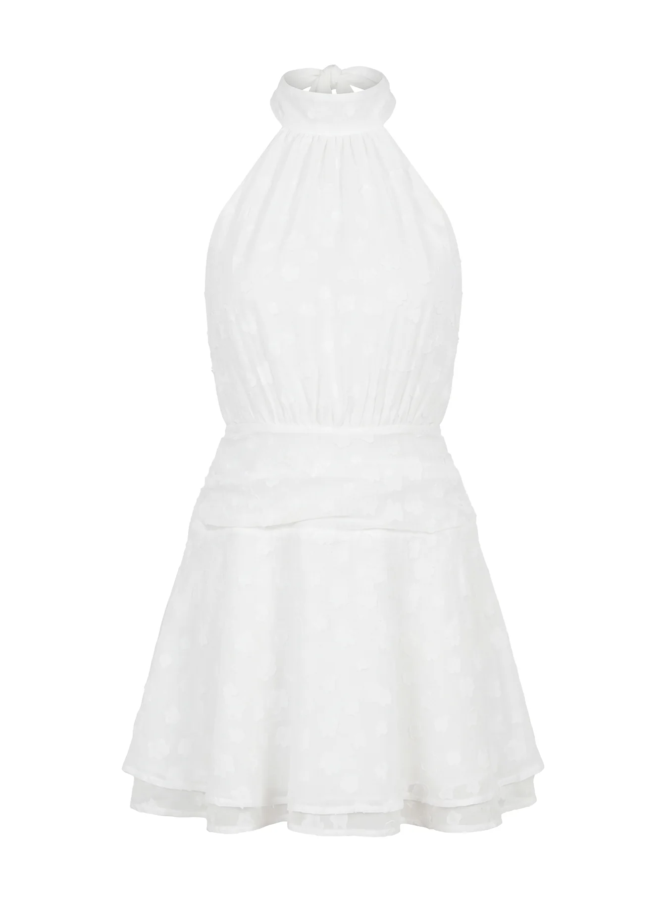 Lucky Ones Halter Mini Dress White