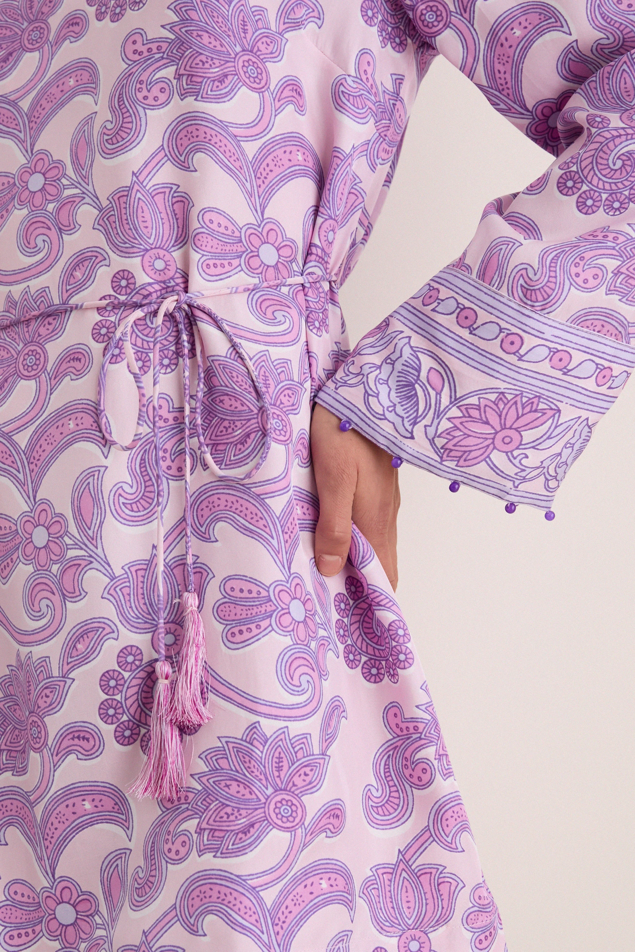 Brocade Amethyst Jaya Mini Dress