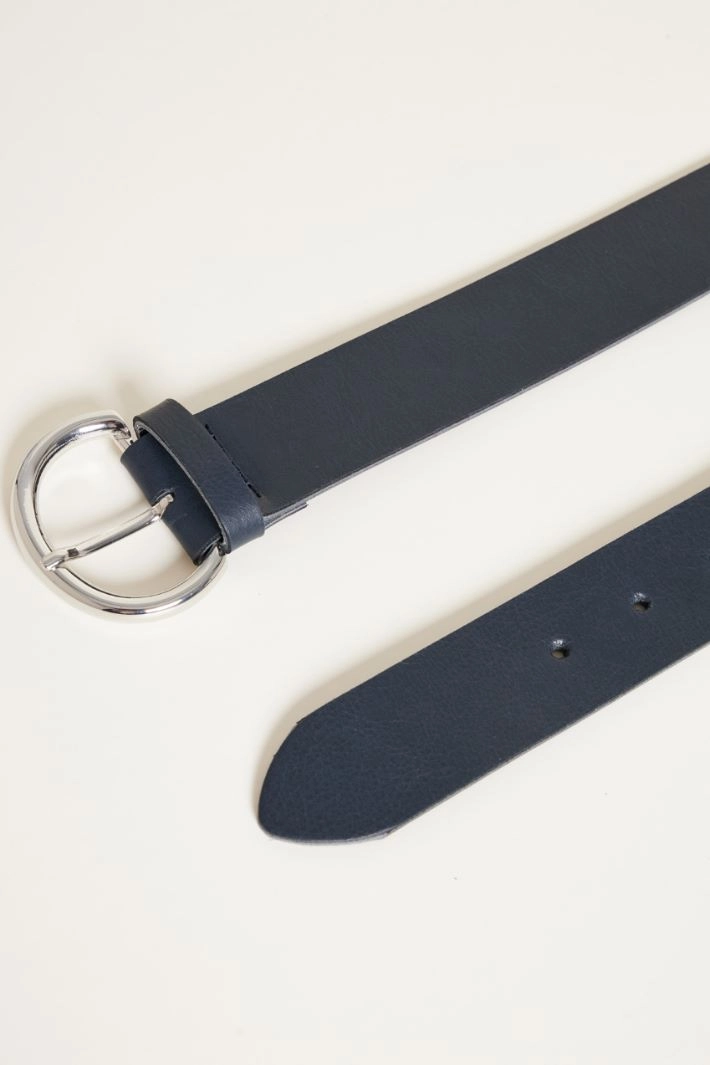 Leather belt - BLUE