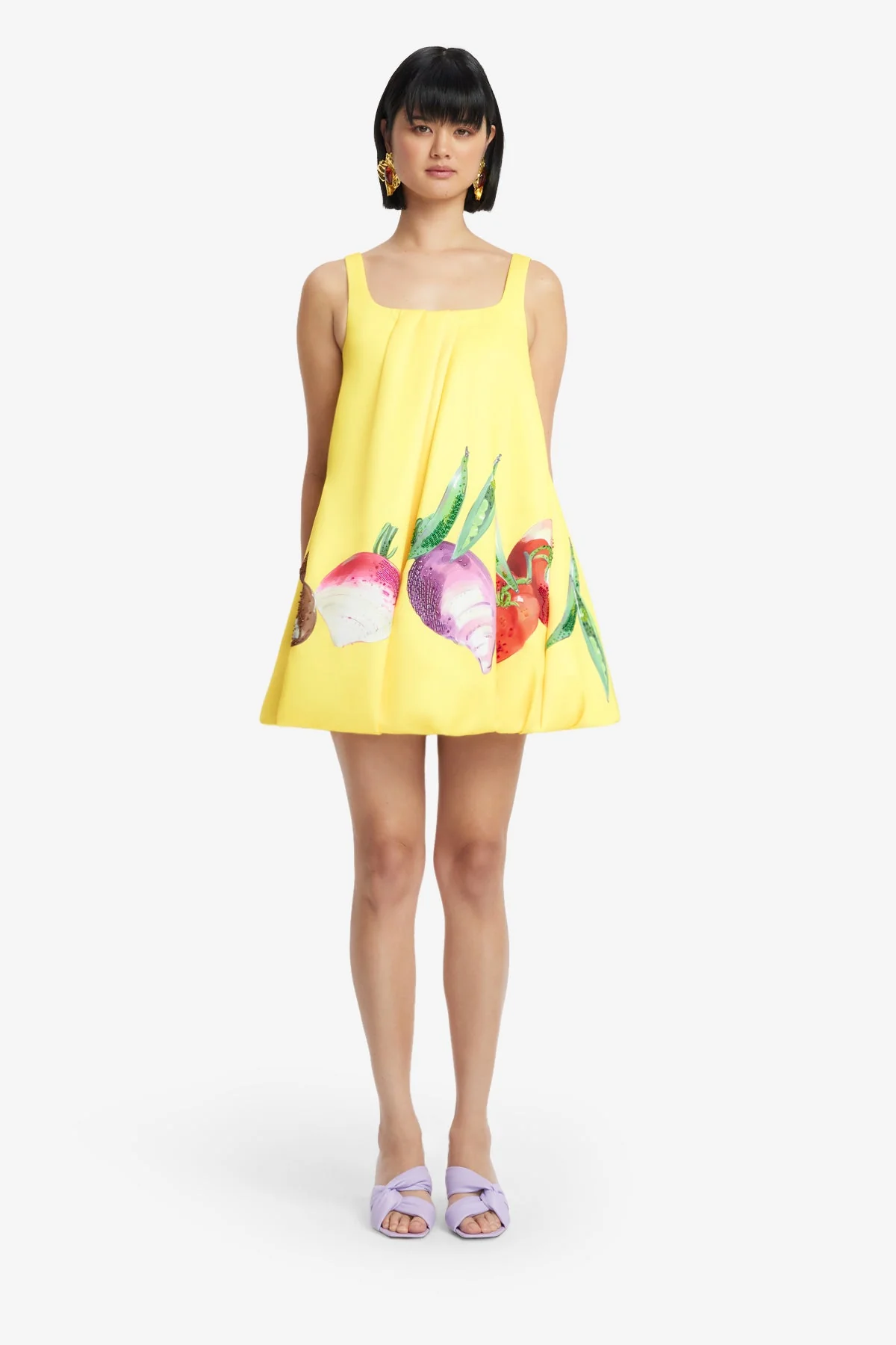 Suki Puff Mini Dress - Harvest Print