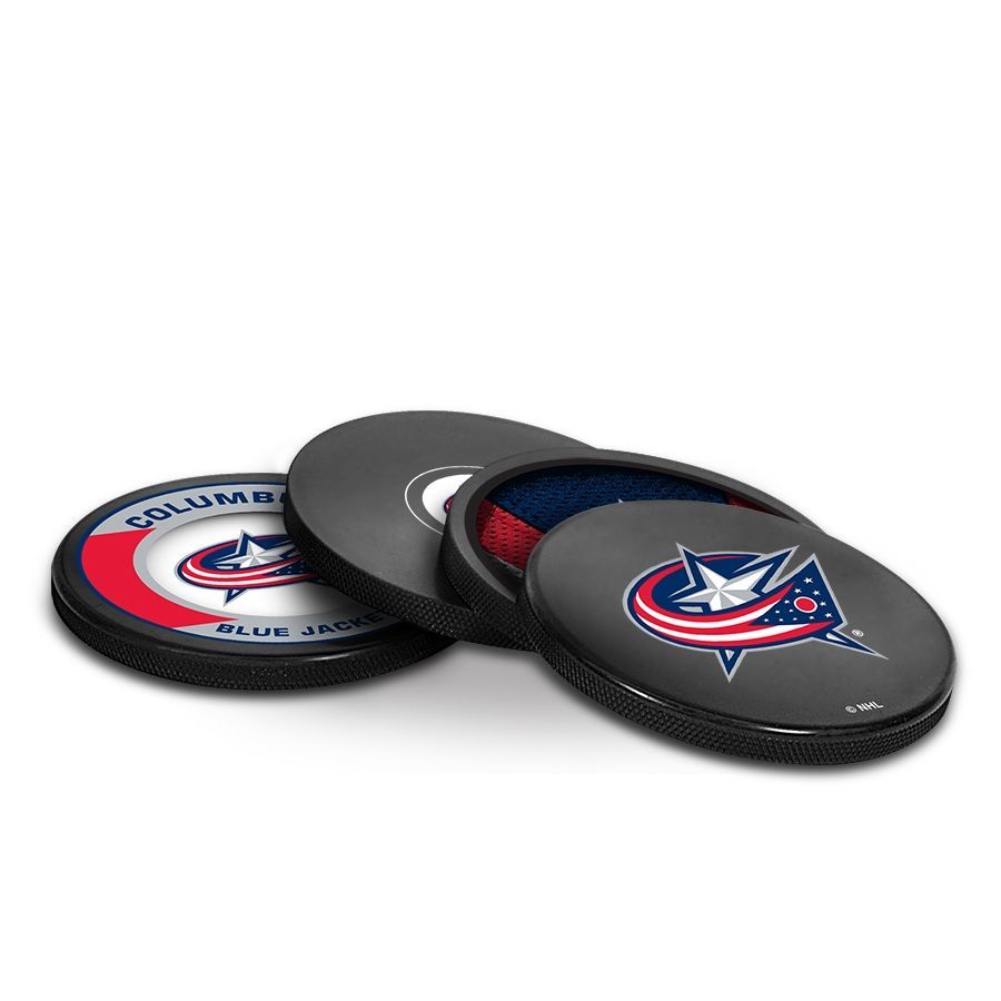 Columbus Blue Jackets NHL Puck Coasters (Set of 4)