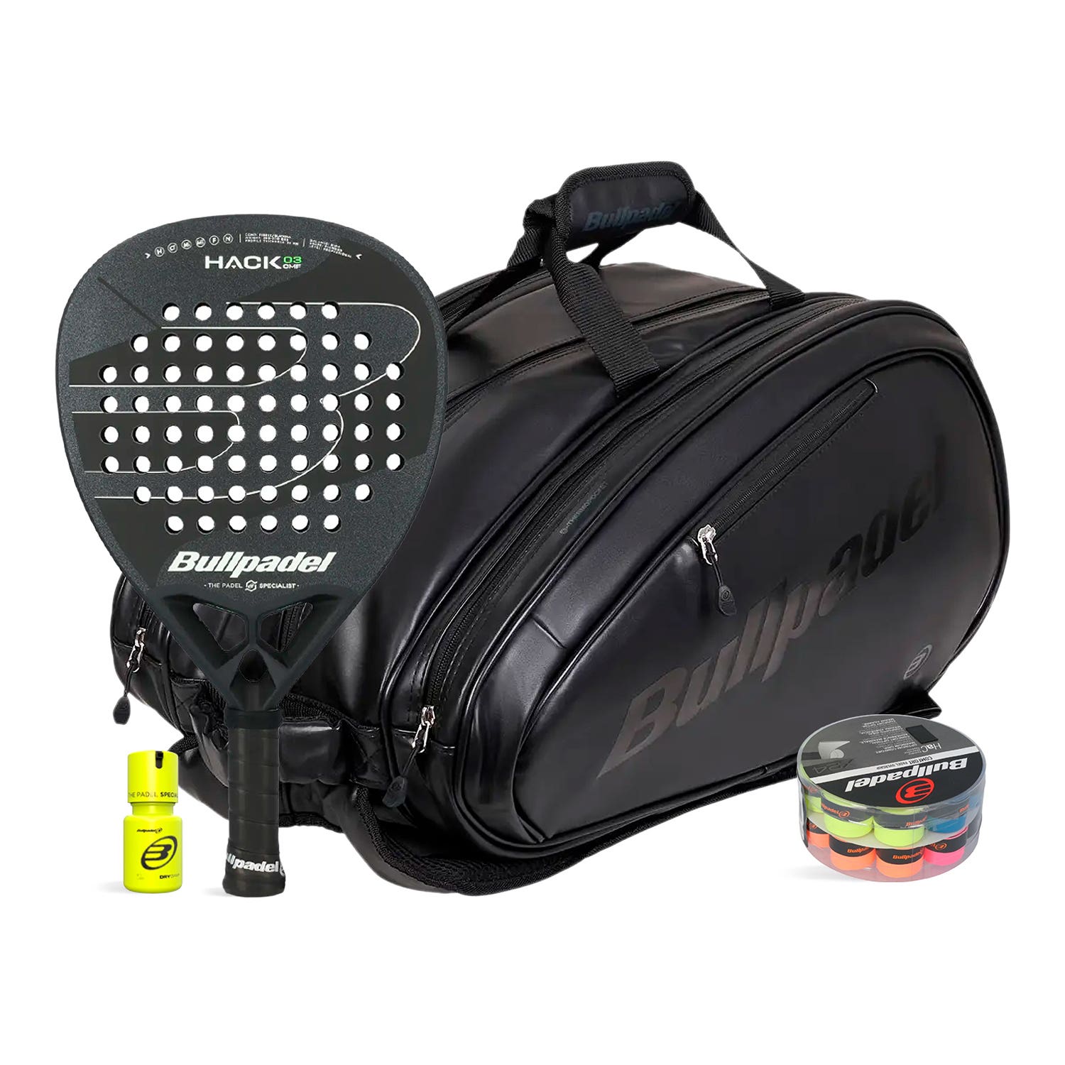 PACK BULLPADEL HACK 03 CMF PADELBAG AVANT LEATHER 2 DRUM DRY GRIP