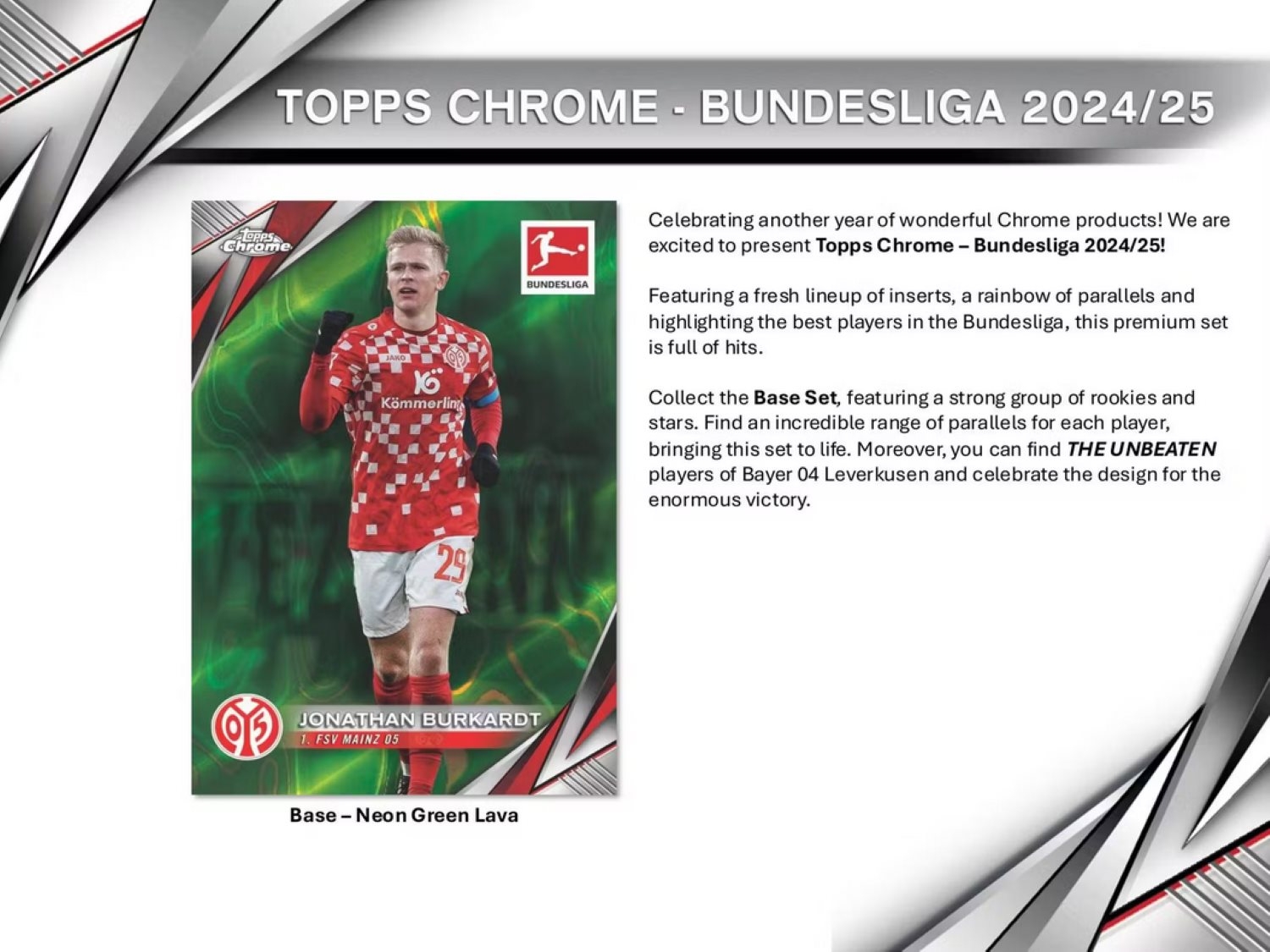 2024/25 Topps Chrome Bundesliga Football Blaster Box