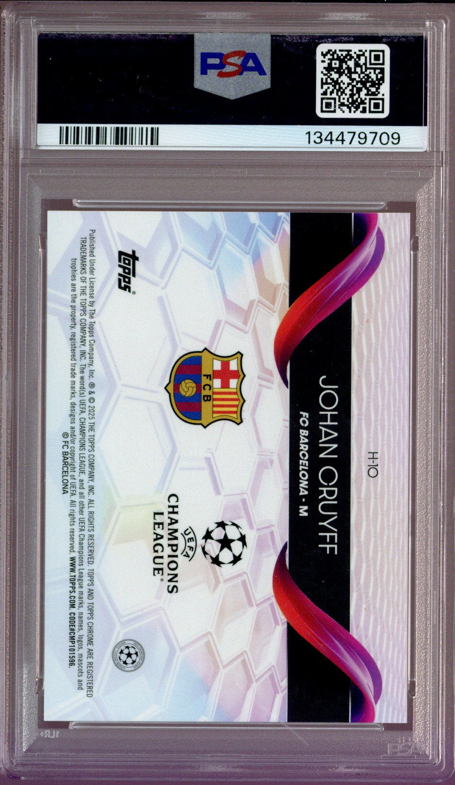 2024/25 Topps Chrome UCC Johan Cruyff Helix PSA 9