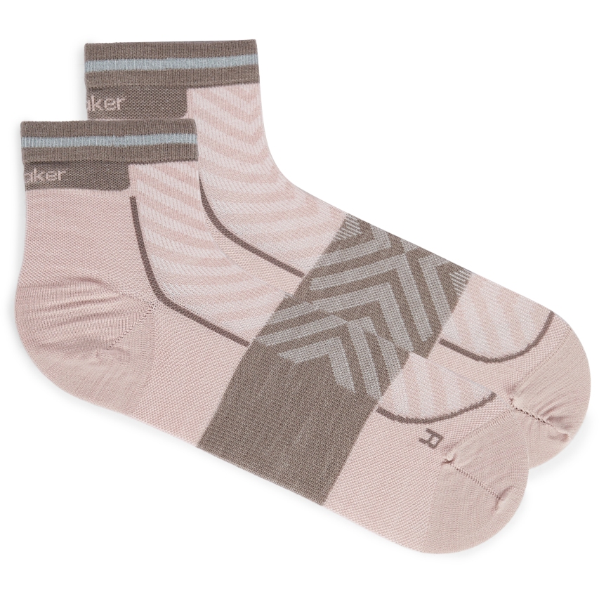 Icebreaker Merino Run+ Ultralight Mini Socks Women - Pink Quartz/Porcini