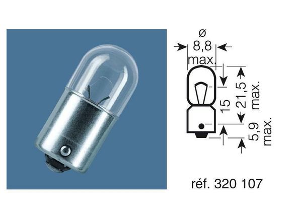 Osram Original Line T4W 12V 4W BulbRef: OSRM00023A / 1122932
