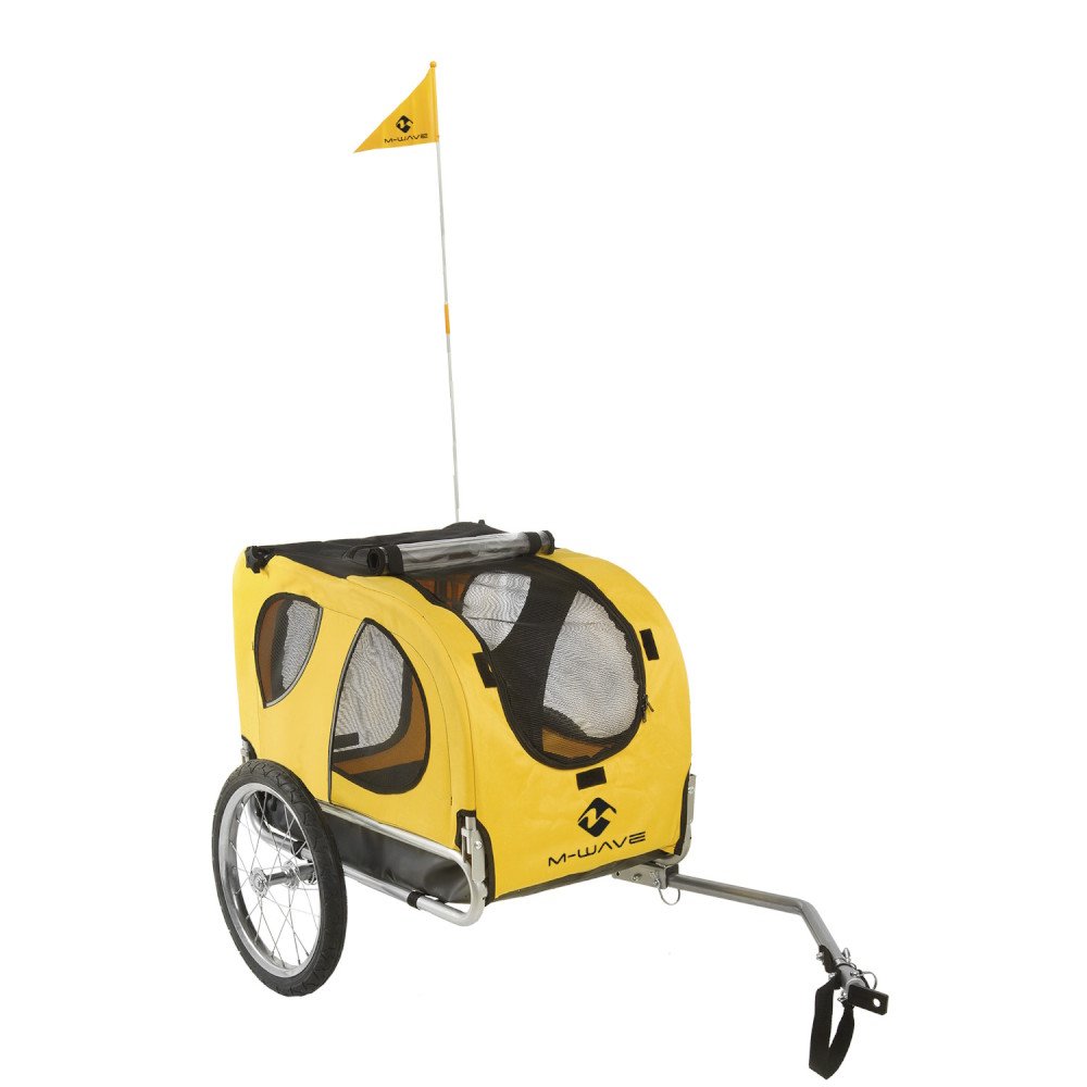 M-Wave Stalwart Pet Dog Trailer - yellow
