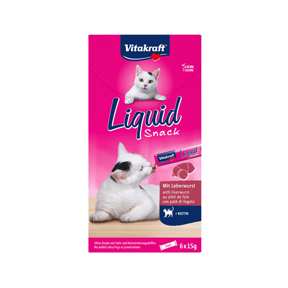 Vitakraft Cat Liquid Snack - Liverwurst - 6 x 15 g