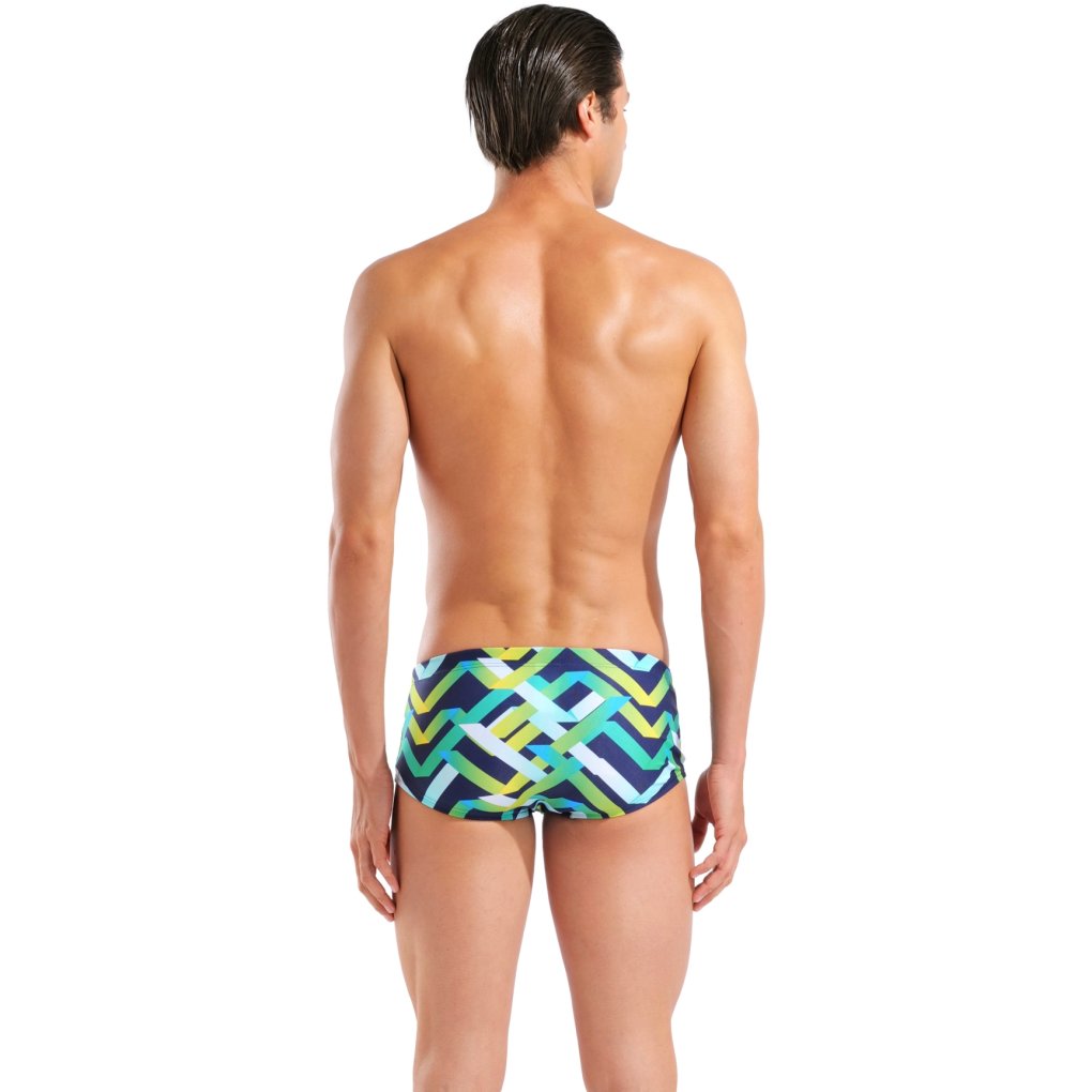 arena Performance Texture Low-Waist Swim Shorts Men - Navy Multi