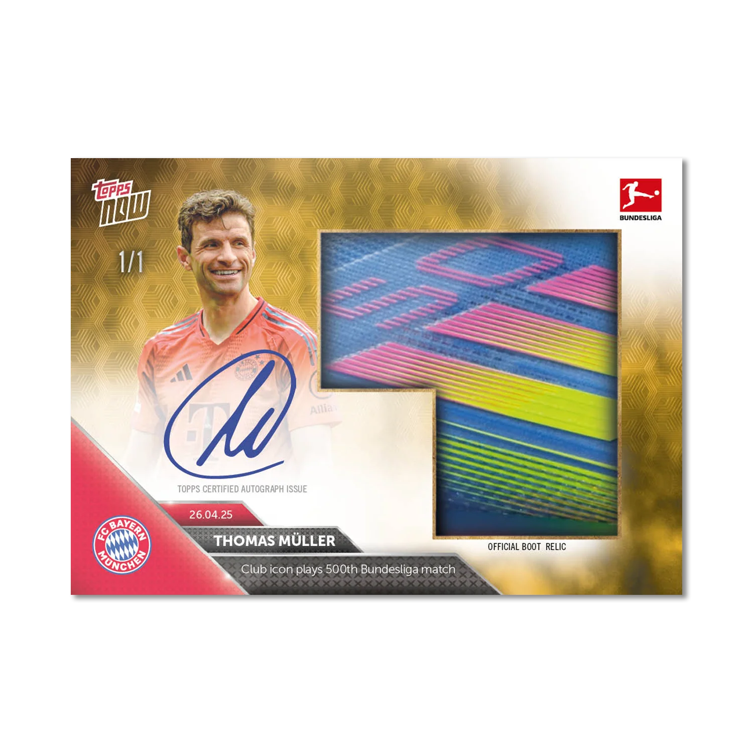 Thomas Müller - 2024-25 Bundesliga Topps NOW® Card 176 - LOOK FOR AUTO-RELIC