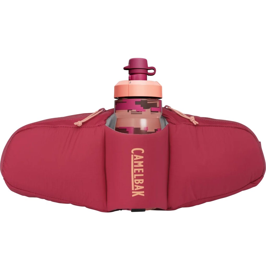 CamelBak Podium Flow 2L Waist Pack + 620ml Podium Dirt Bike Bottle - berry