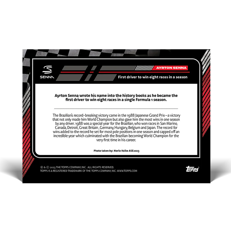 Topps UK - The Story of Senna - Card #24